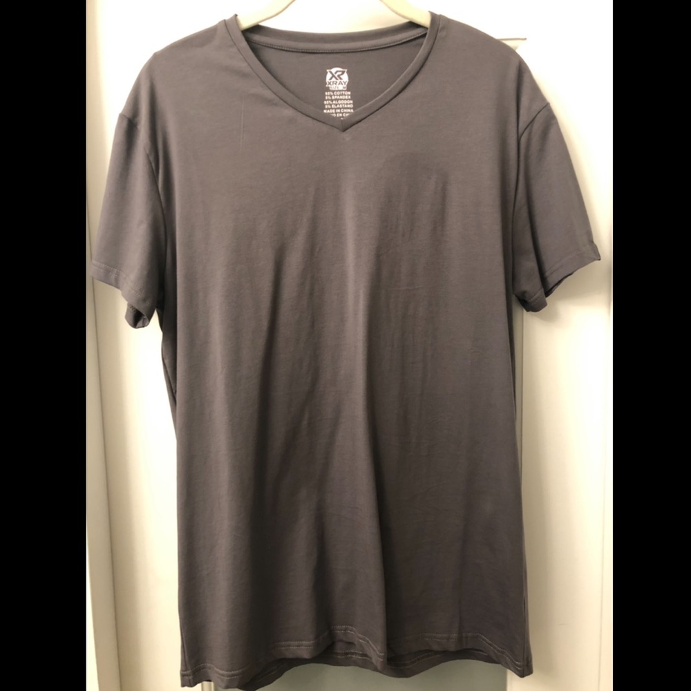 X-RAY V-neck tee. Gray. Like new condition. NWOT